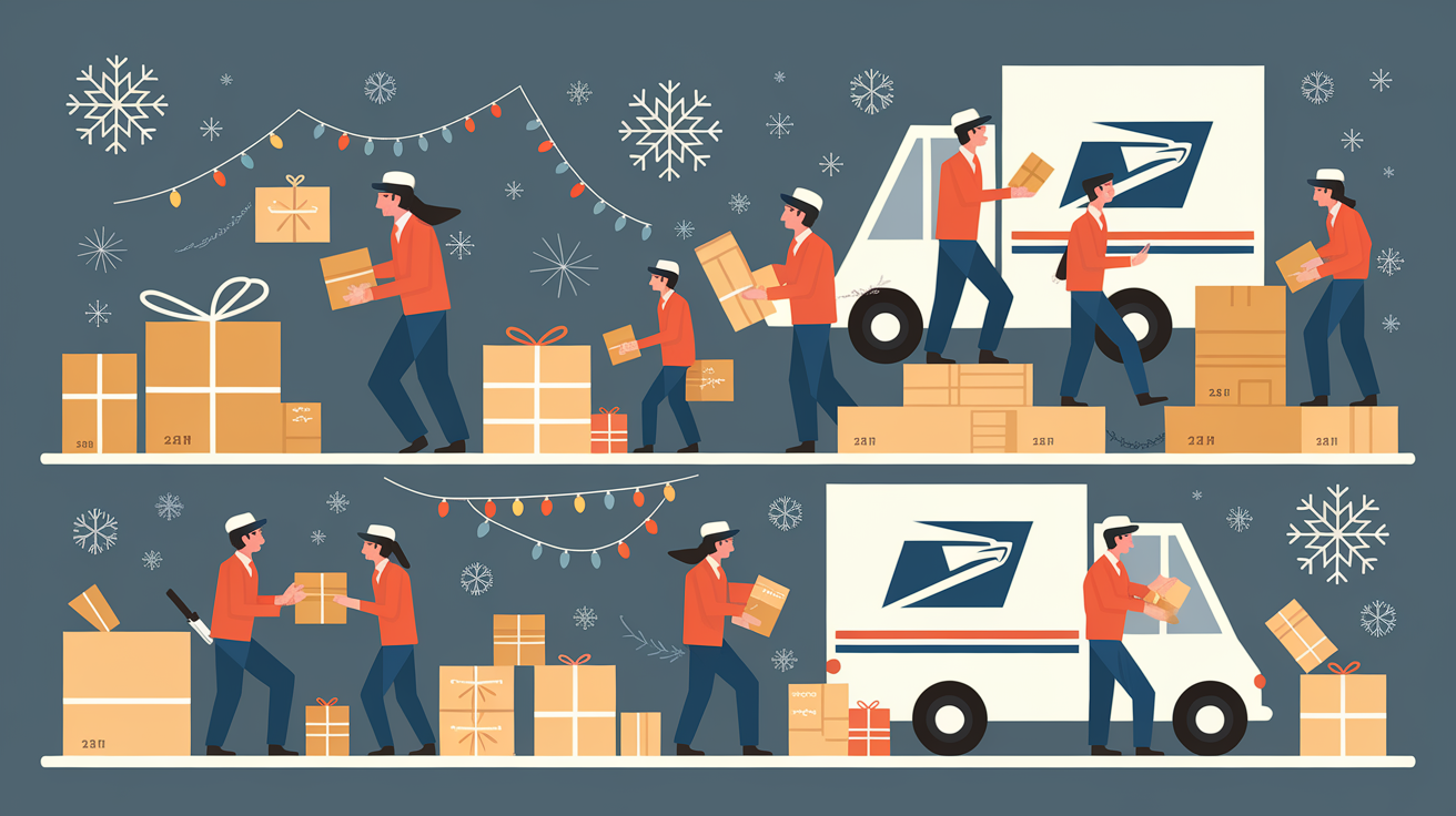 USPS mail carriers busy as holidays approach