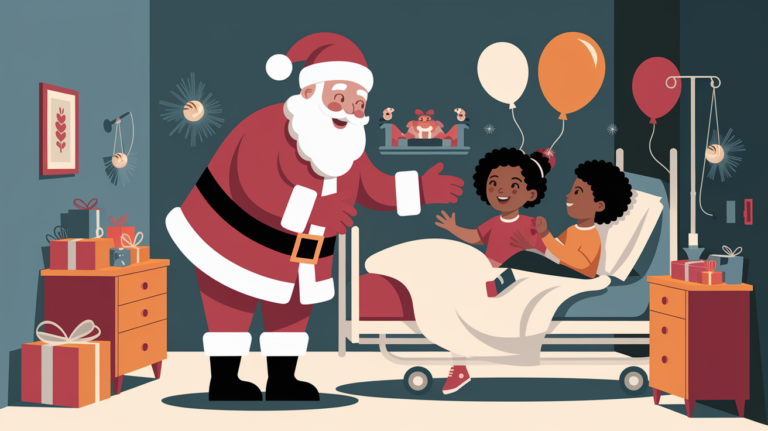 Santa Claus pays a visit to UNM Children’s Hospital
