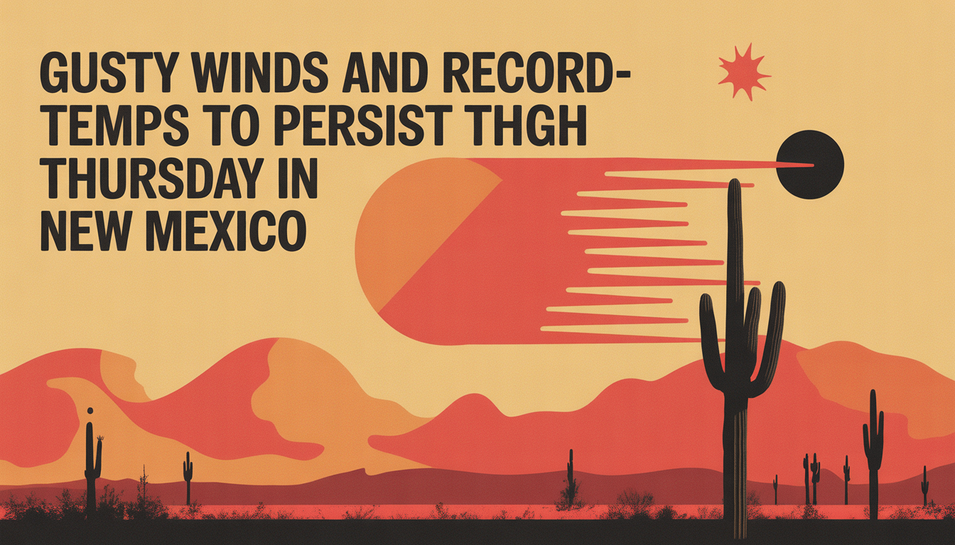 Gusty winds and record-high temps to persist Thursday in New Mexico
